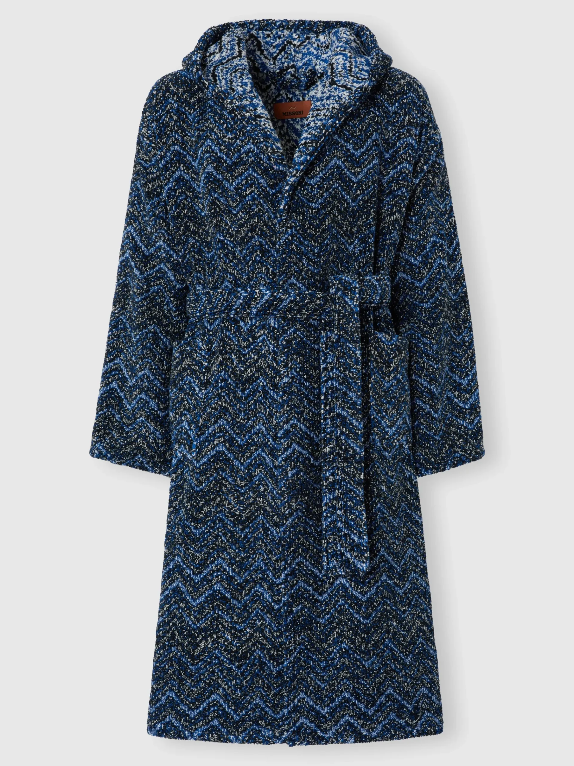 Azul cotton terry chevron bathrobe