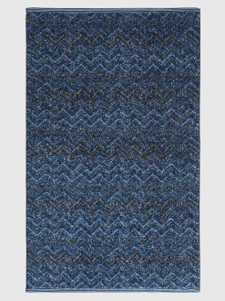 Azul 115x70 cm towel in cotton terry with chevron pattern