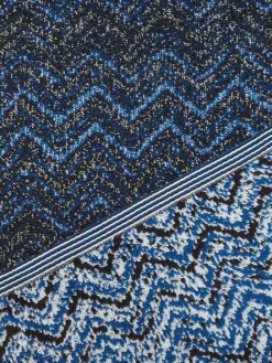 Azul 115x70 cm towel in cotton terry with chevron pattern