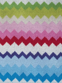 Beach towel 100x180 cm Riverbero in zig zag cotton terry