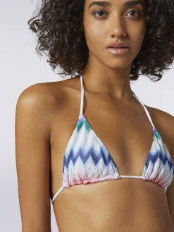 Bikini in zigzag faded viscose blend with lurex