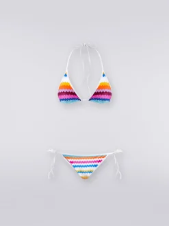 Bikini in zigzag print stretch nylon