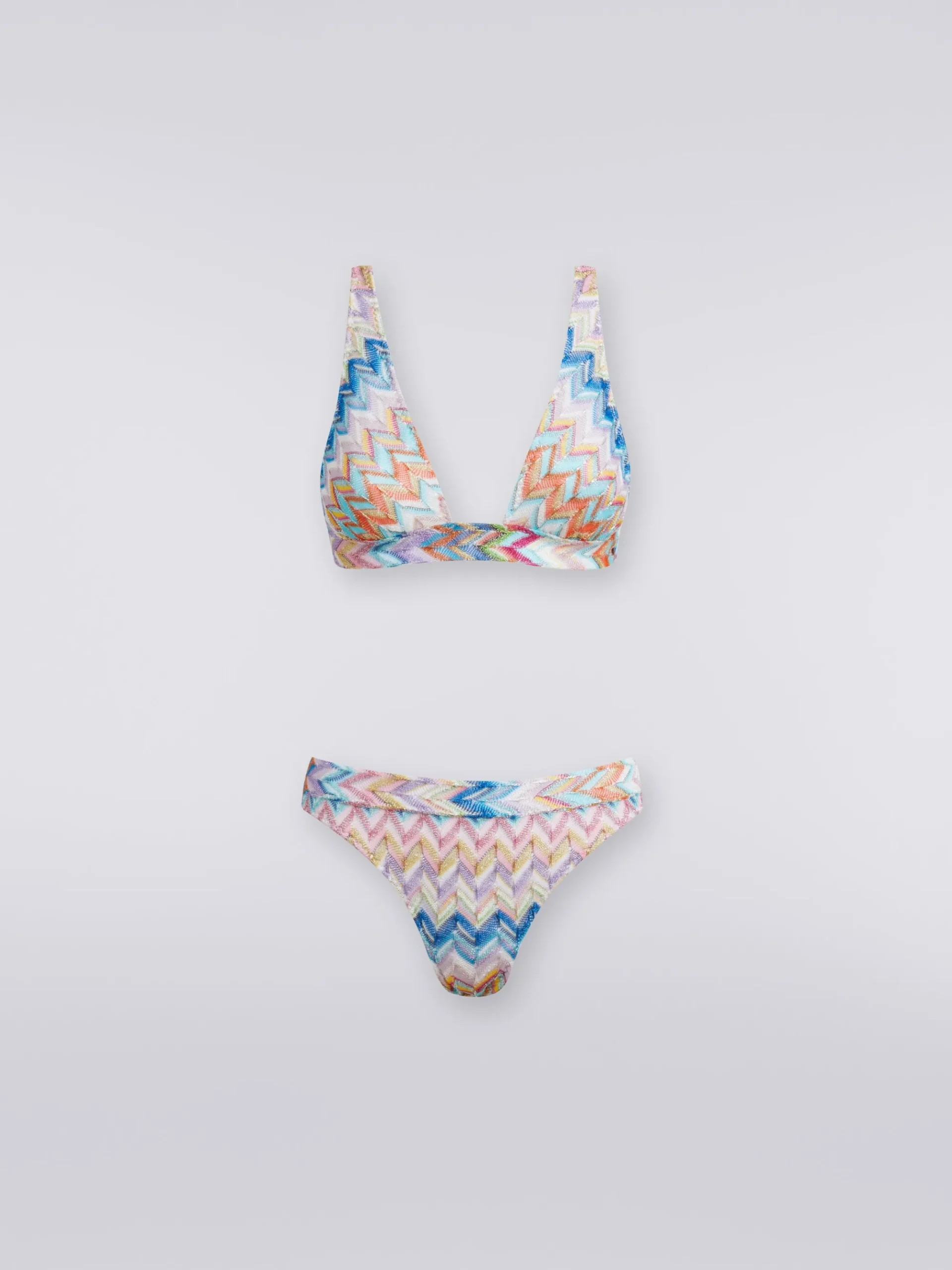 Bikini in zigzag viscose with lurex