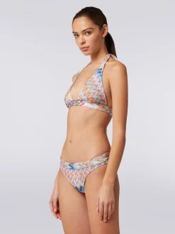 Bikini in zigzag viscose with lurex