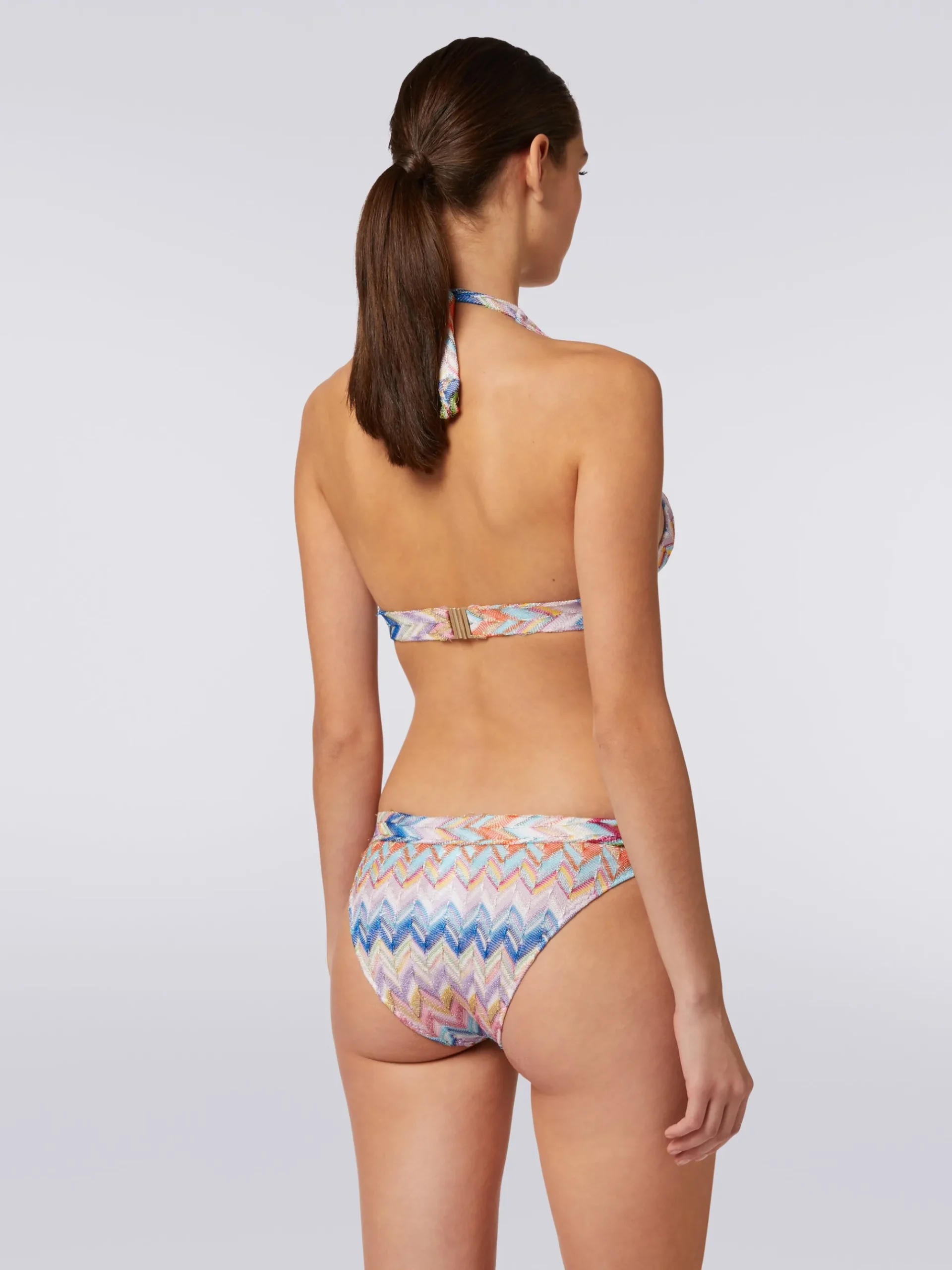 Bikini in zigzag viscose with lurex