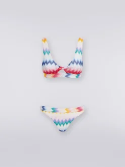 Bikini in zigzag viscose with lurex