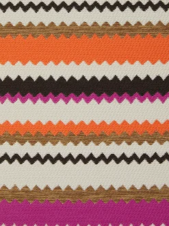Cancun cubic outdoor pouffe 40x40x40 cm with chevron pattern