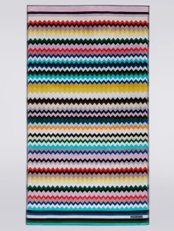Carlie 100x180 cm chevron cotton terry beach towel