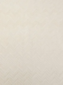 Chalk bathrobe in cotton terry with zigzag pattern