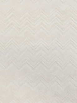 Chalk 2-piece bath towel set in cotton terry with zigzag pattern