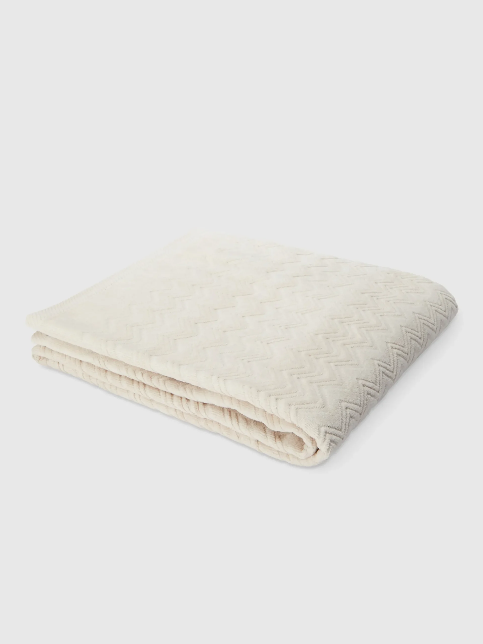 Chalk 150x100 cm beach towel in zigzag cotton terry cloth