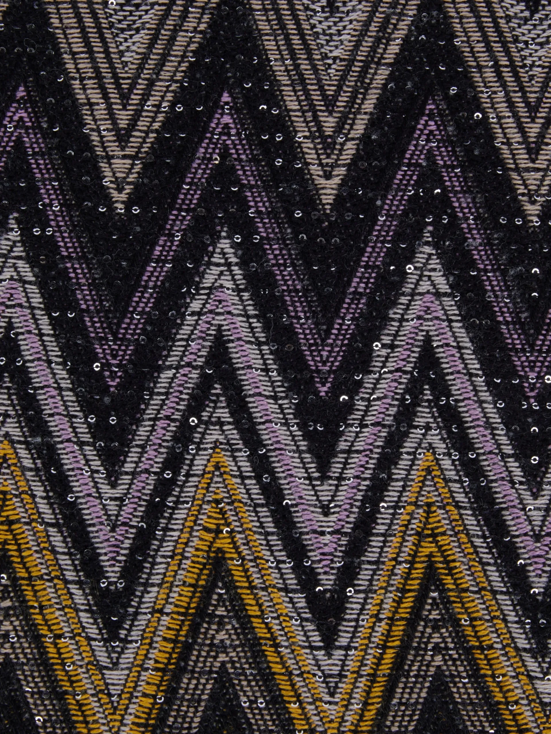 Chen 140x200 cm wool blend zigzag plaid blanket with sequins