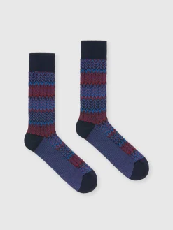 Chevron cotton blend socks