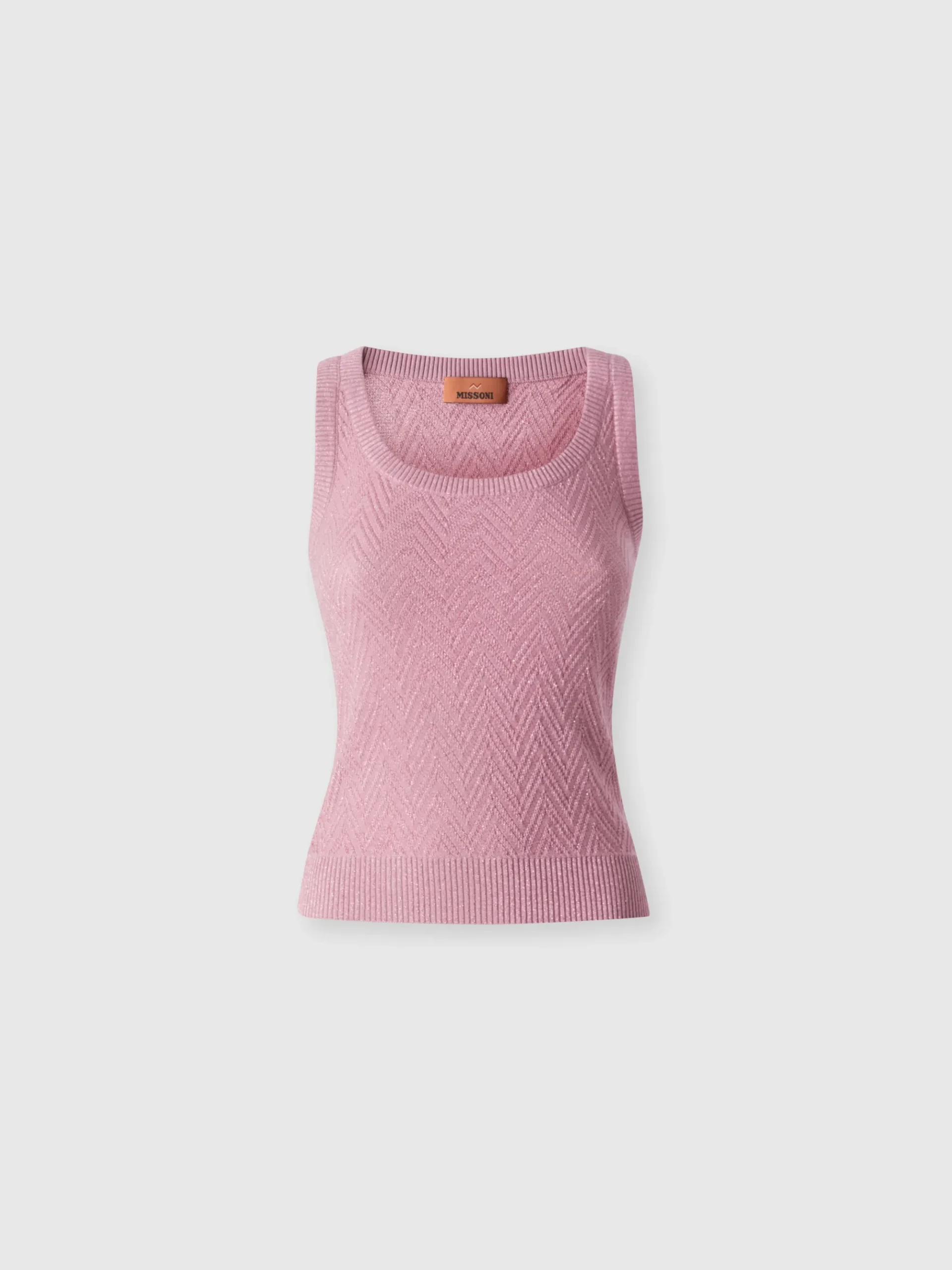 Chevron jacquard tank top