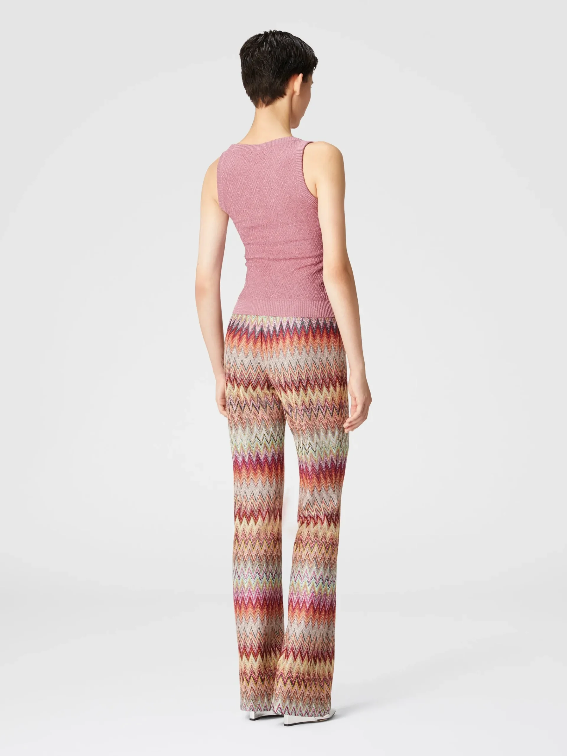 Chevron jacquard tank top