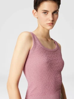 Chevron jacquard tank top
