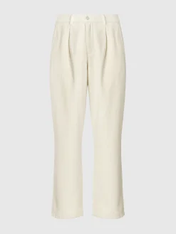 Classic denim trousers with chevron knit inserts