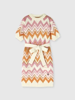 Cotton and cashmere lamé blend dress
