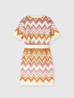 Cotton and cashmere lamé blend dress