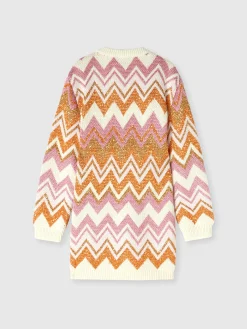 Cotton and cashmere lamé blend cardigan