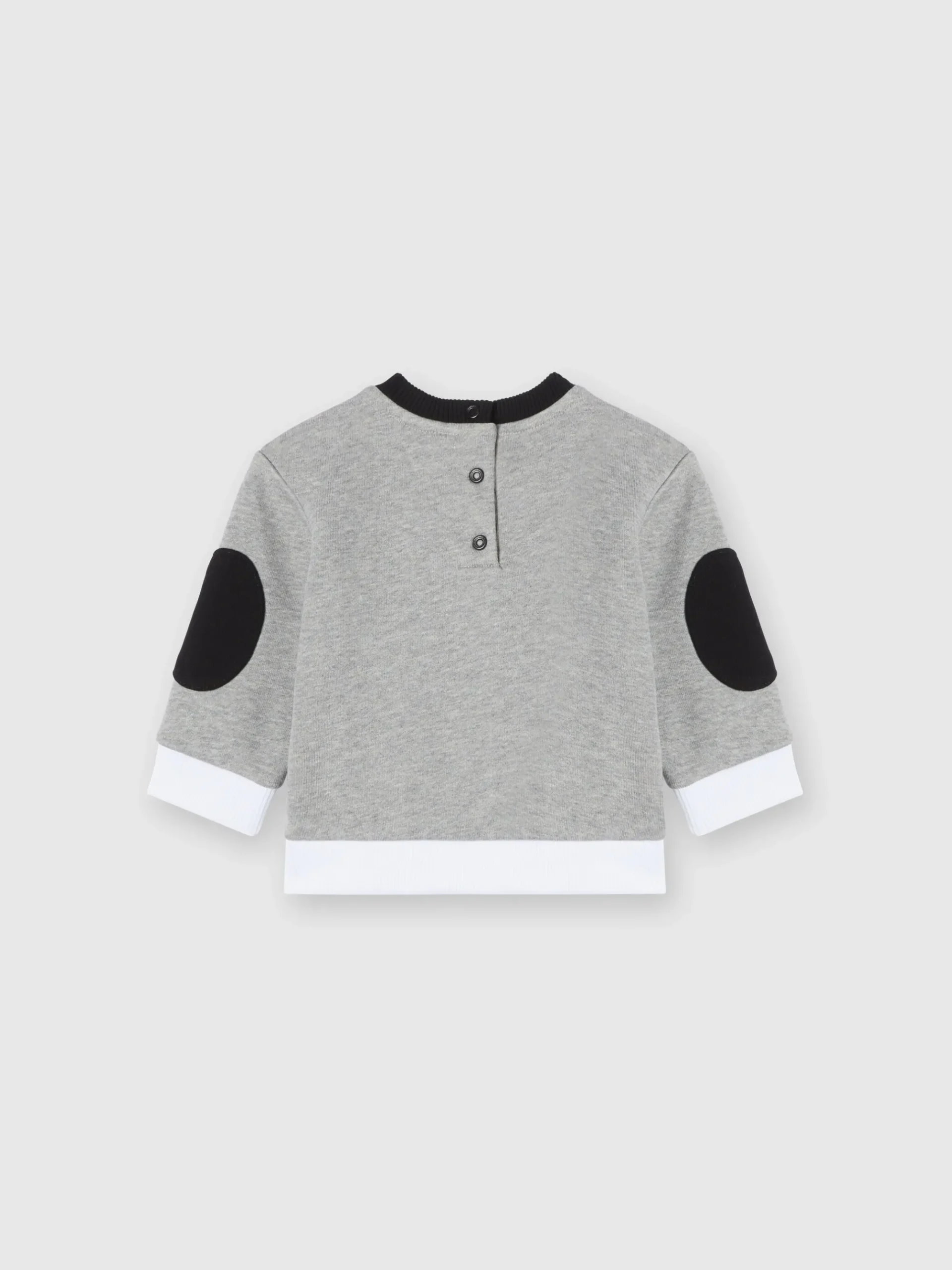 Cotton crewneck sweatshirt with embossed logo print