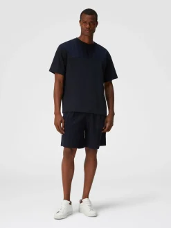 Cotton jersey T-shirt with zigzag insert