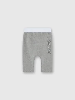 Cotton joggers with embossed logo print