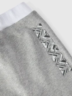 Cotton joggers with embossed logo print