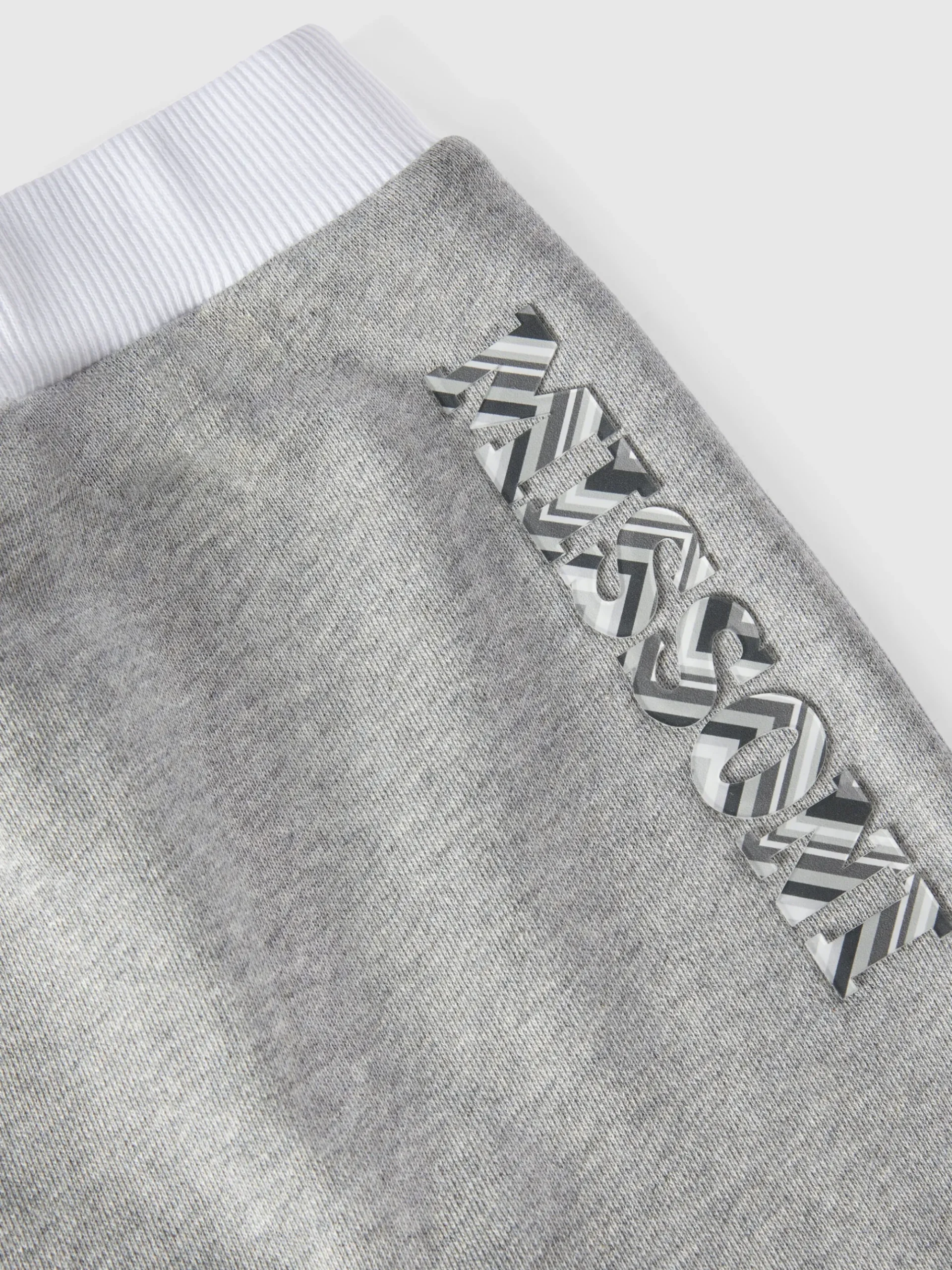 Cotton joggers with embossed logo print