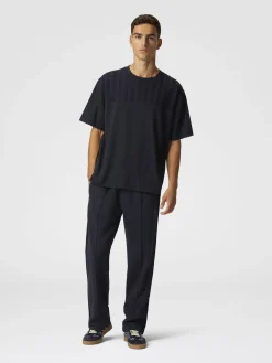 Cotton joggers with zig zag embroidery