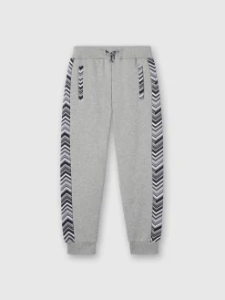 Cotton joggers with zigzag inserts