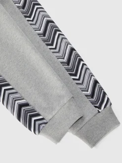 Cotton joggers with zigzag inserts