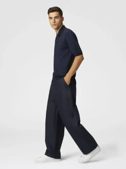 Cotton-blend drill cargo pants