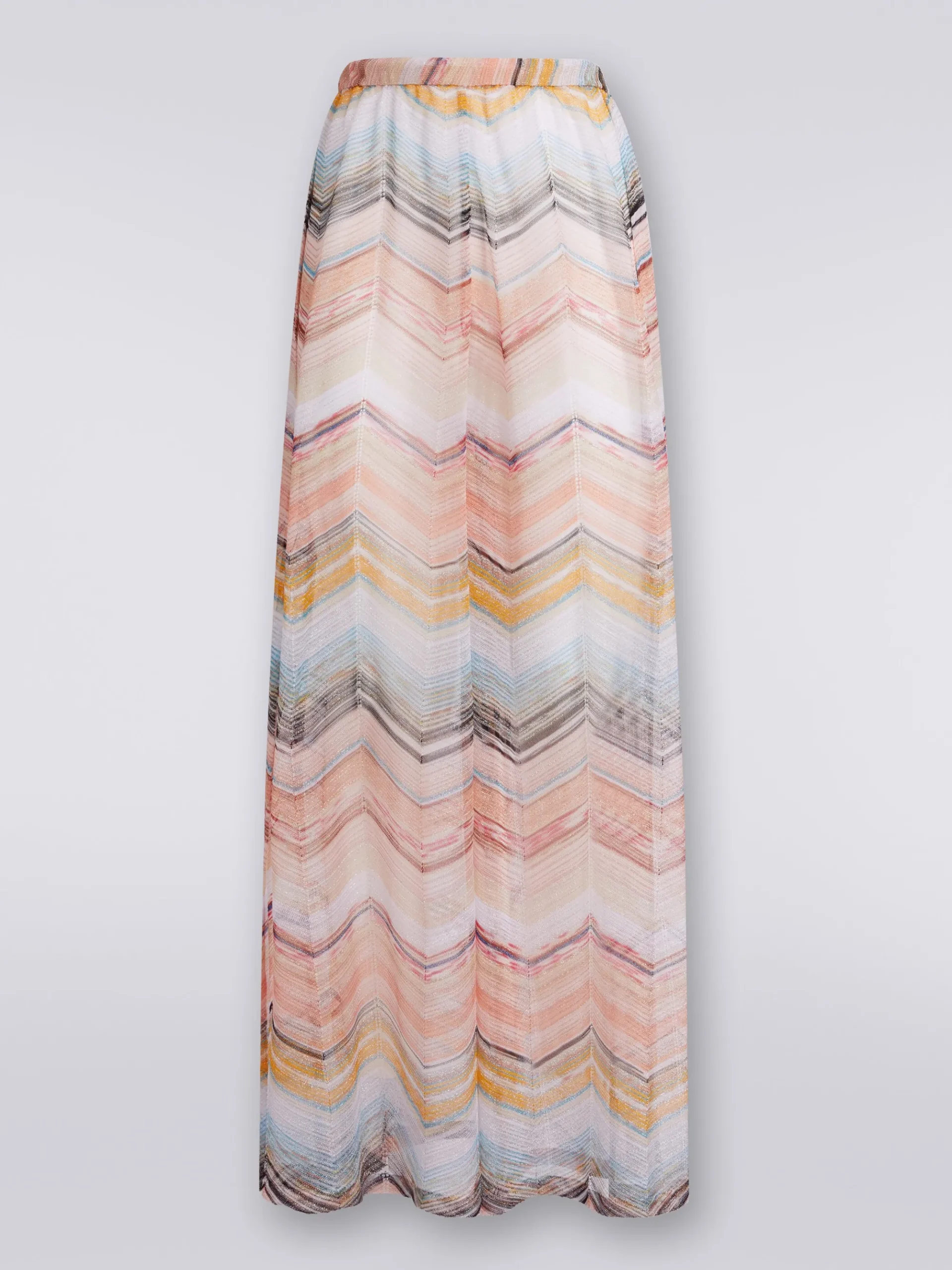 Cover up trousers in zigzag viscose blend with lurex