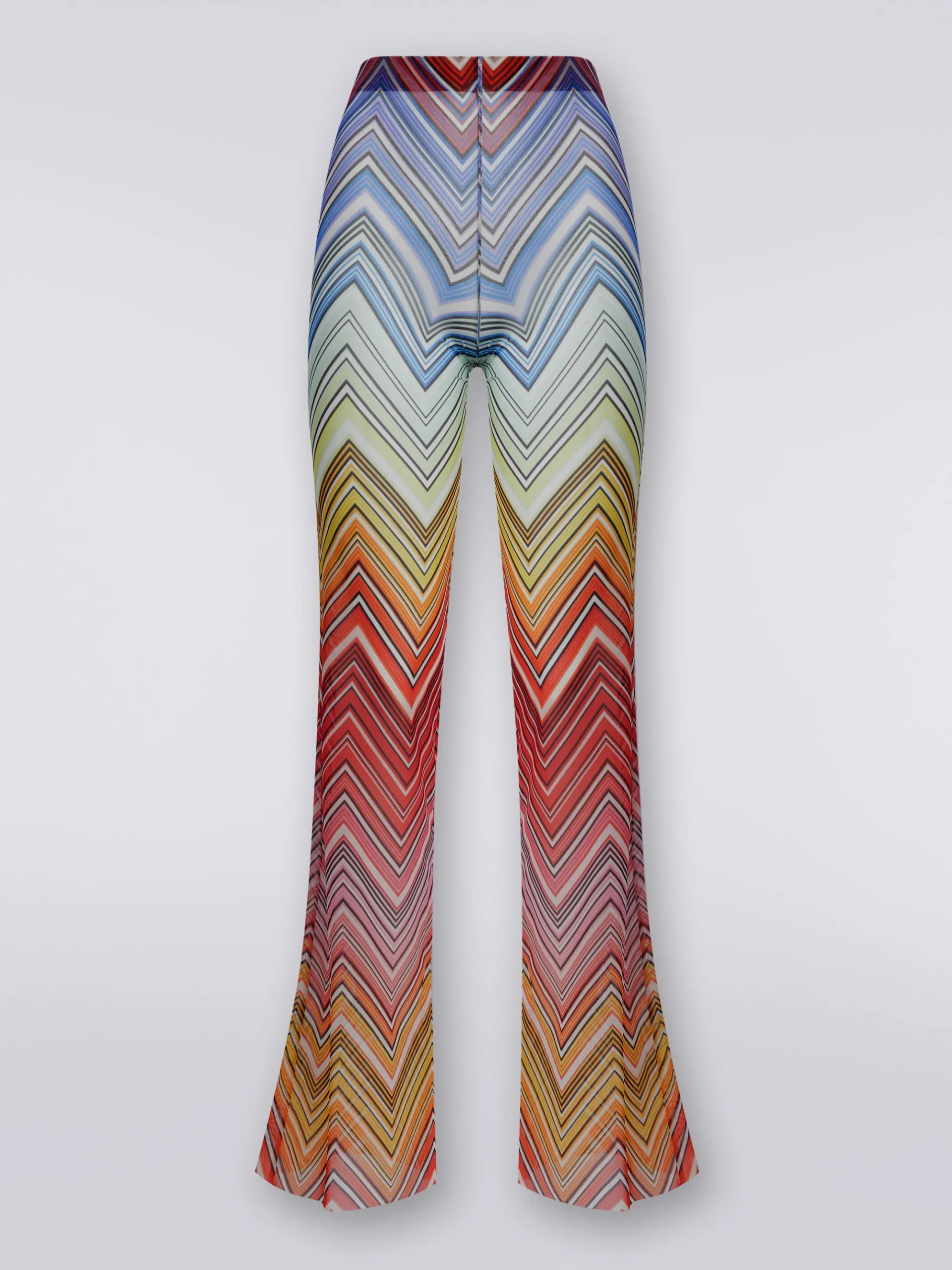 Cover up trousers in zigzag print tulle
