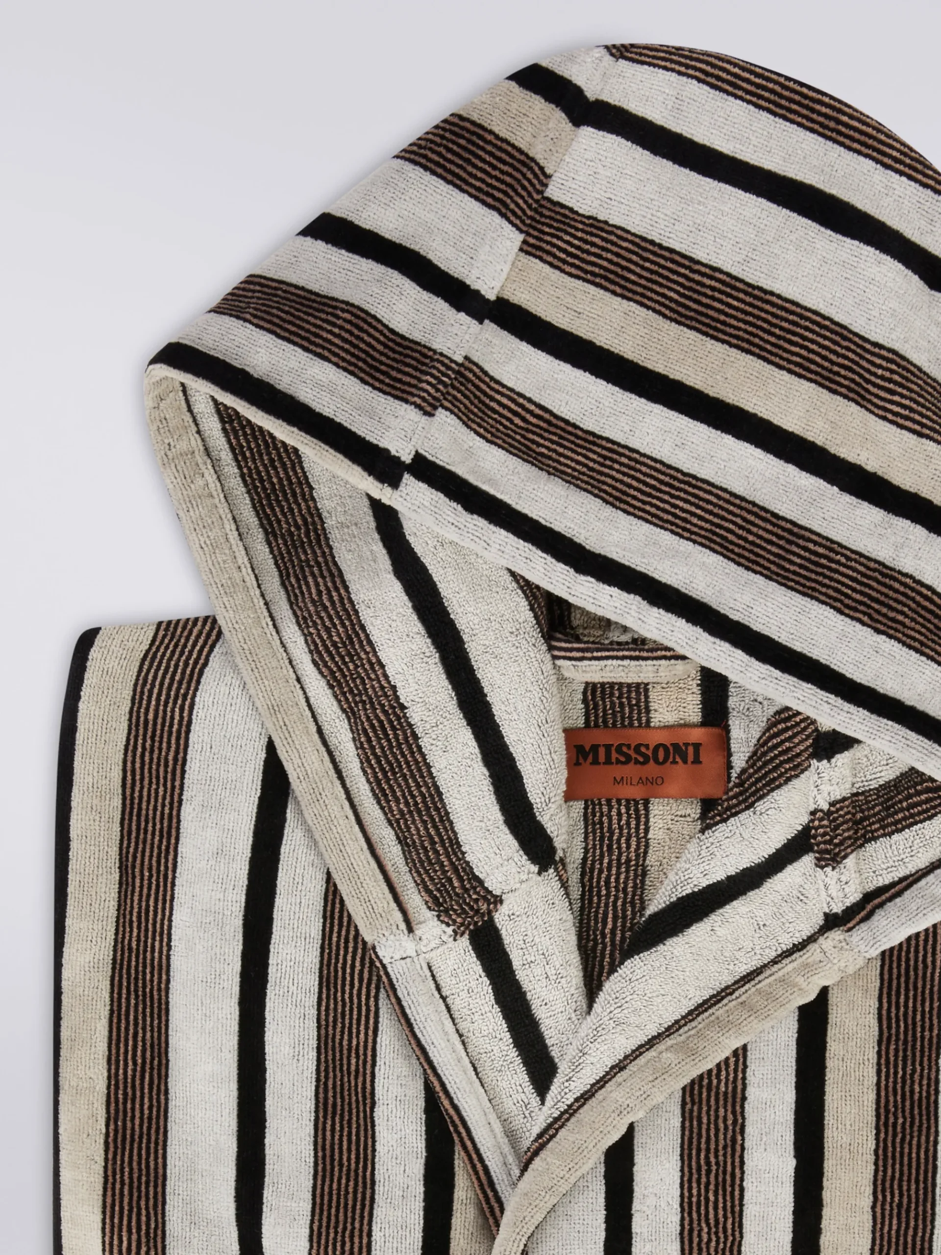 Craig striped cotton terry bathrobe