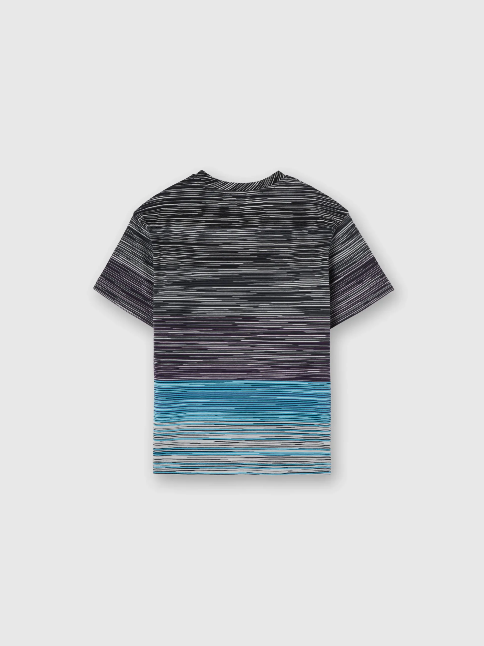 Crewneck T-shirt in slub cotton with logo