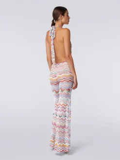 Crochet jumpsuit with V neckline