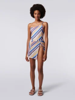 Crochet wrap-around miniskirt