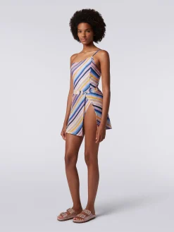 Crochet wrap-around miniskirt