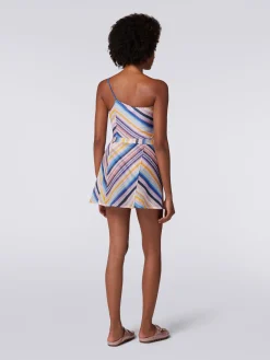 Crochet wrap-around miniskirt