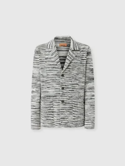Deconstructed mélange cashmere blazer