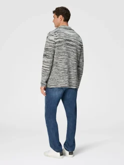 Deconstructed mélange cashmere blazer