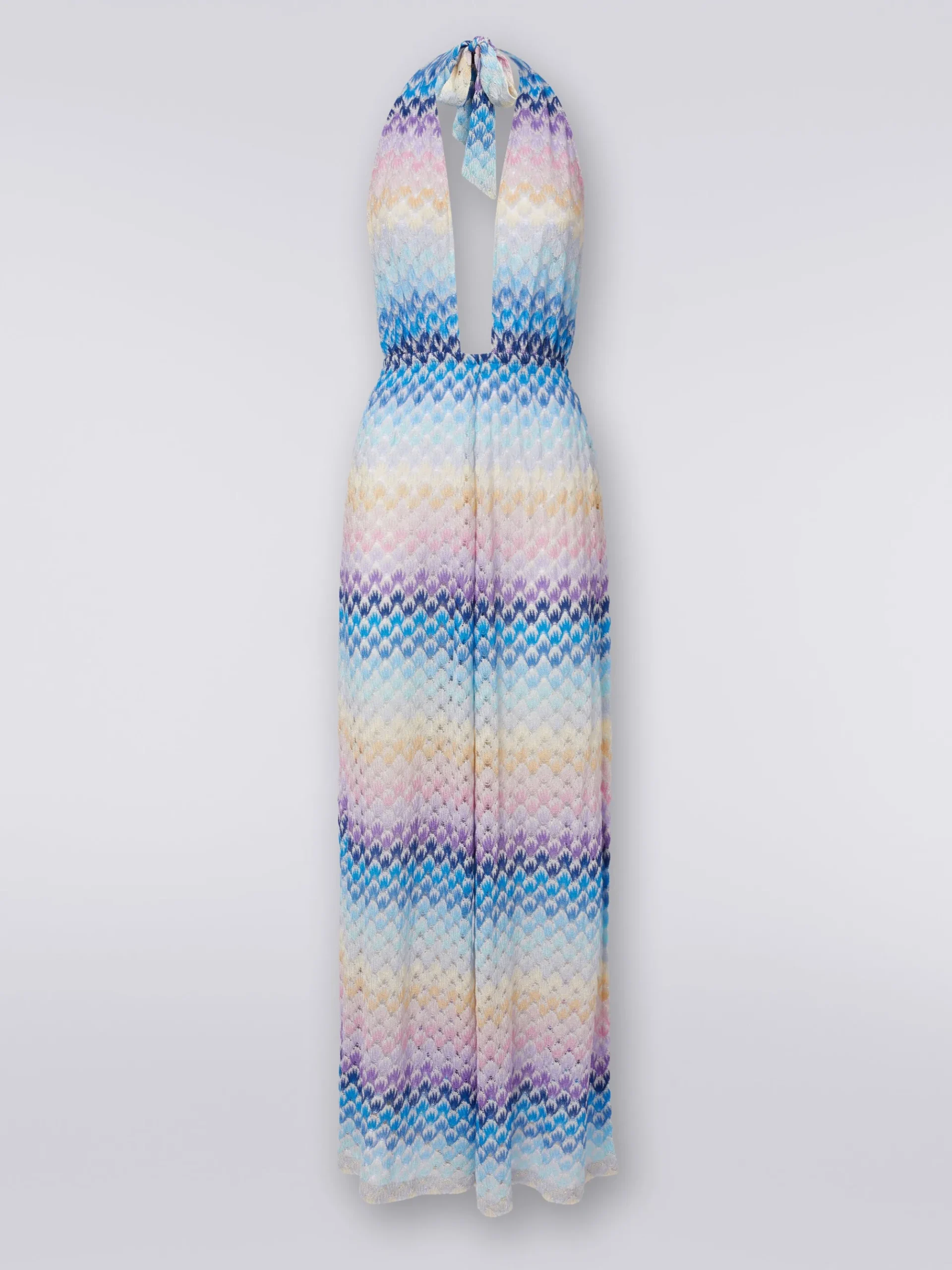 Dégradé lace-effect jumpsuit with lurex