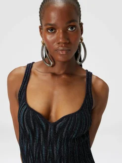 Diamond lamé mini-dress with sweetheart neckline