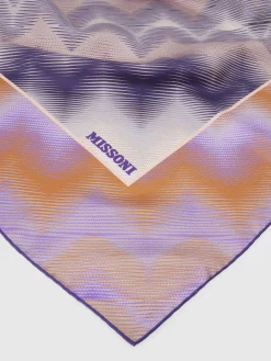 Flamed silk scarf
