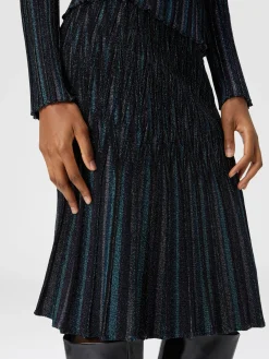 Flared midi skirt with lamé diamond motif