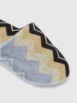 Giacomo cotton terry chevron slippers