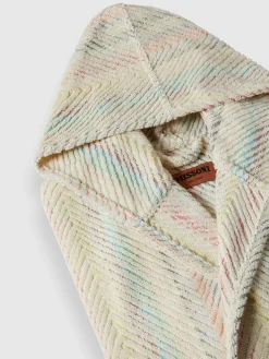 Harmony chevron cotton terry bathrobe