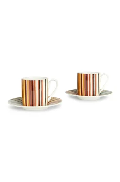 Jenkins Set of 2 coffee cups & saucers
